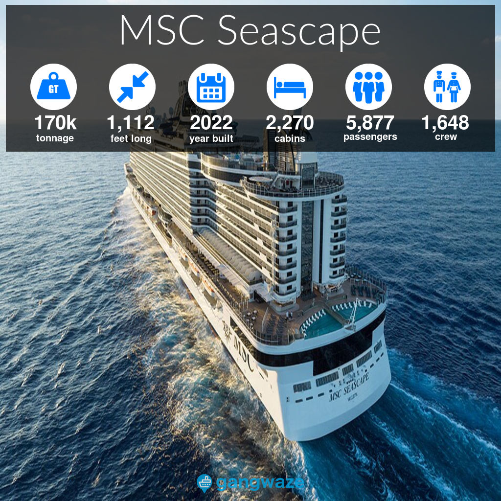 MSC Seascape Size, Specs, Ship Stats & More